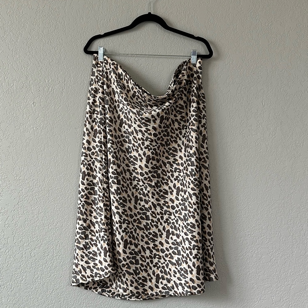Forever 21 Leopard Slip Skirt 3X